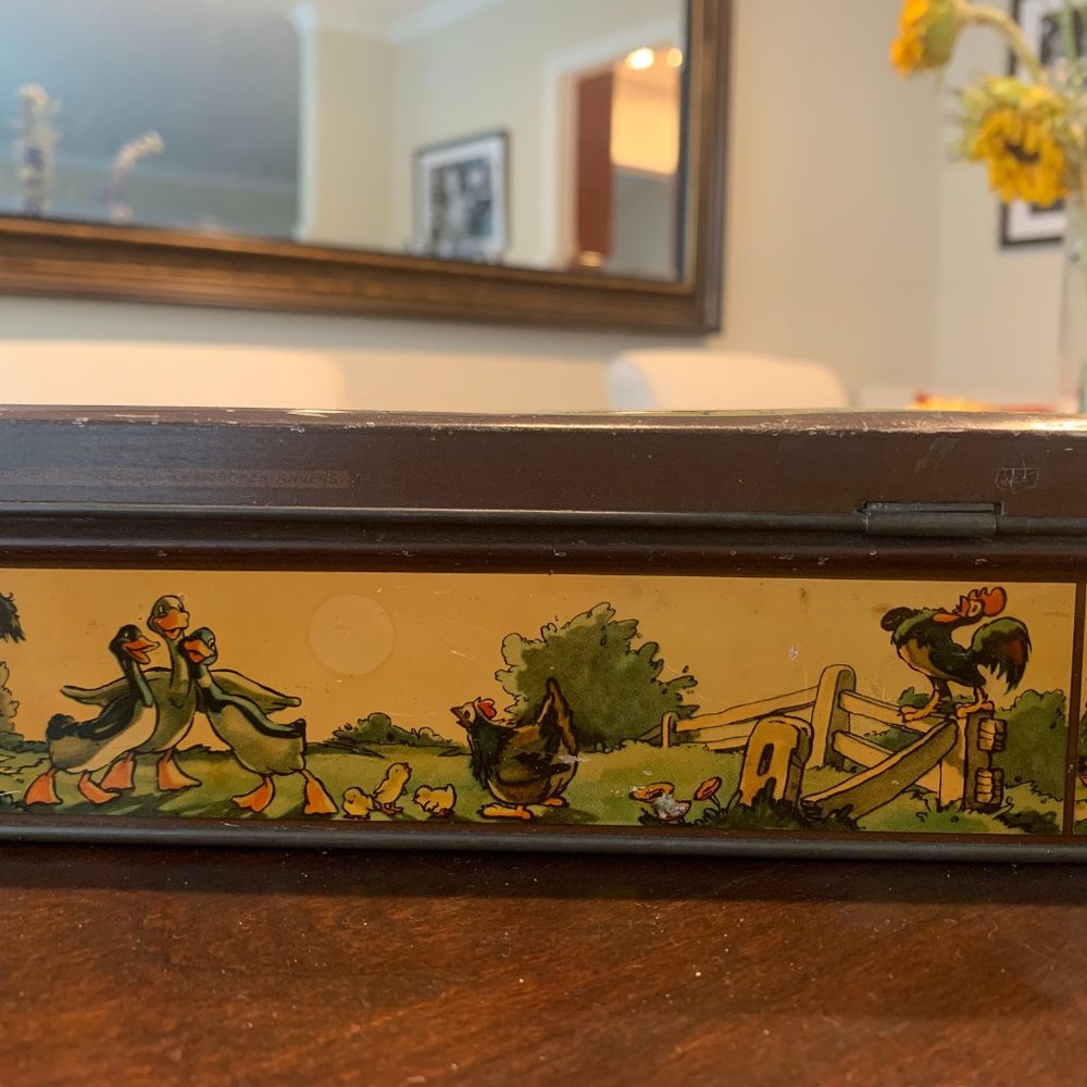 RARE 1930s Lithographic Walt Disney, Disneyland Cookie Tin - Picture 10 of 15
